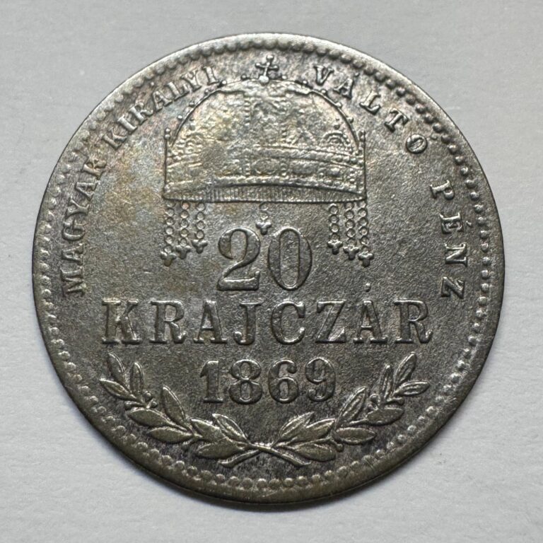 Read more about the article 1869 Hungary 20 Kreuzers Silver – Coin #C-062