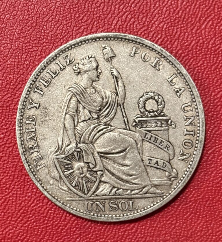 Read more about the article 1895 TF Peru Un Sol Silver Coin 90% 25g 22.5g ASW (C)