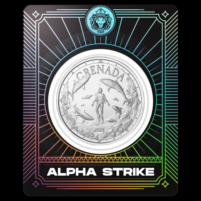 Read more about the article 2024 1 oz GRENADA Shark Diver Silver Coin ALPHA STRIKE SOLD OUT!! ONLY 249!!