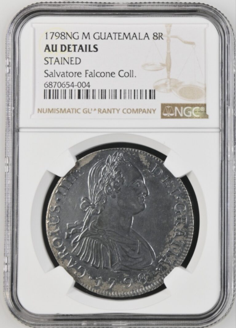 Read more about the article 1798 NG M Guatemala 8 Reales NGC AU Stained
