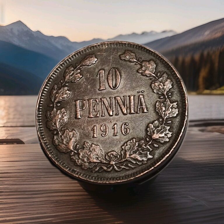 Read more about the article 1916 FINLAND 10 PENNIA Copper COIN