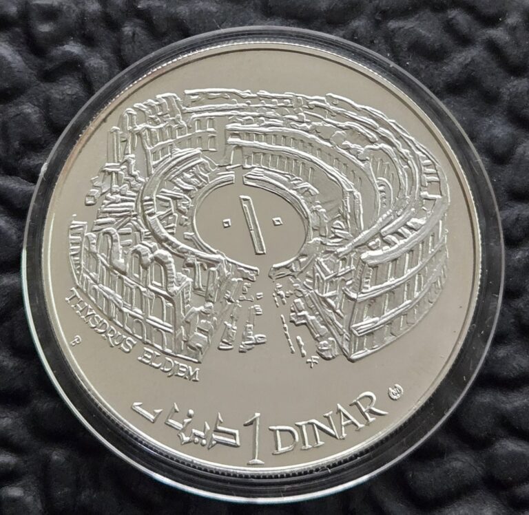 Read more about the article 1969 Tunisia 1 Dinar Silver .925 – “Beautiful Coin” – Free Shipping