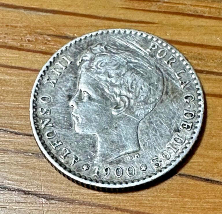 Read more about the article 1900 Spain 50 Cents Silver Coin