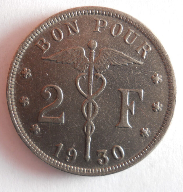 Read more about the article 1930 BELGIUM 2 FRANCS – Excellent Coin – FREE SHIP – Bin #367