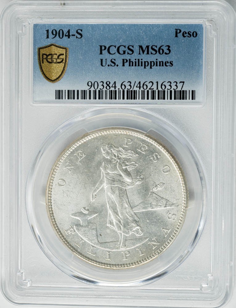 Read more about the article 1904-S U.S. Philippines Peso MS63 Secure PCGS 949256-1