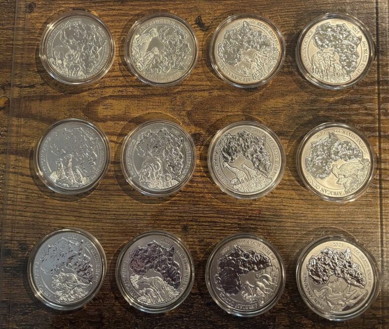 Read more about the article RWANDA African Wildlife Series (12) Diff 1 oz Silver 2012-2023
