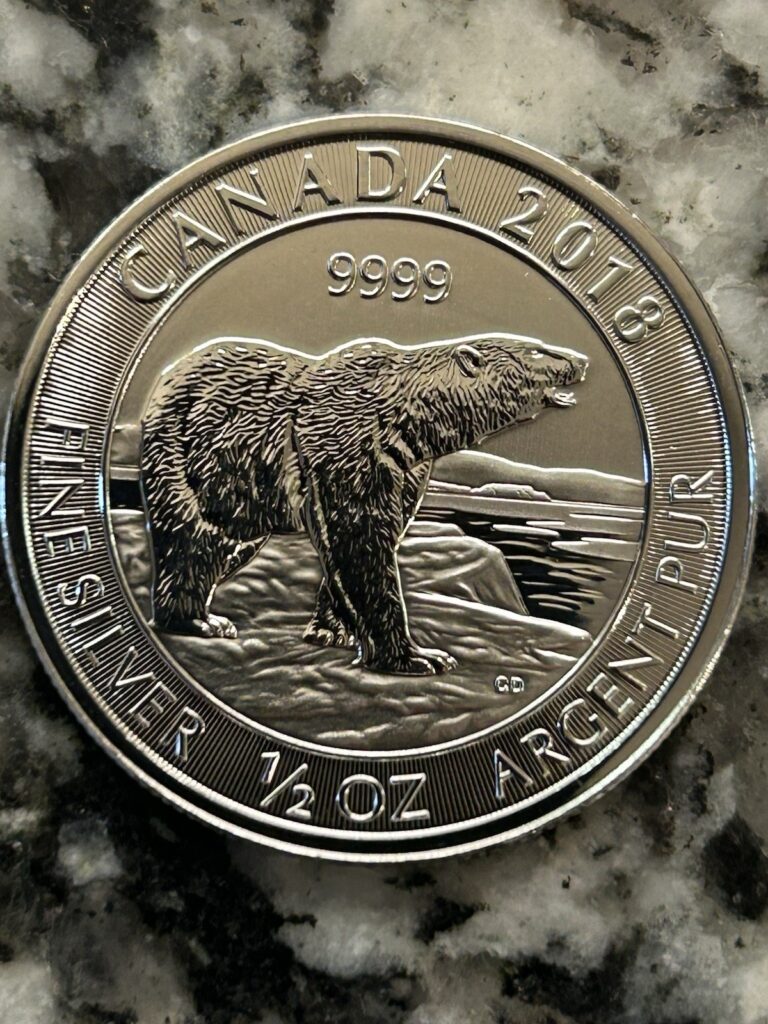 Read more about the article 2018 Canada $2 Polar Bear 1/2 oz .999 Fine Silver BU FREE SHIPPING