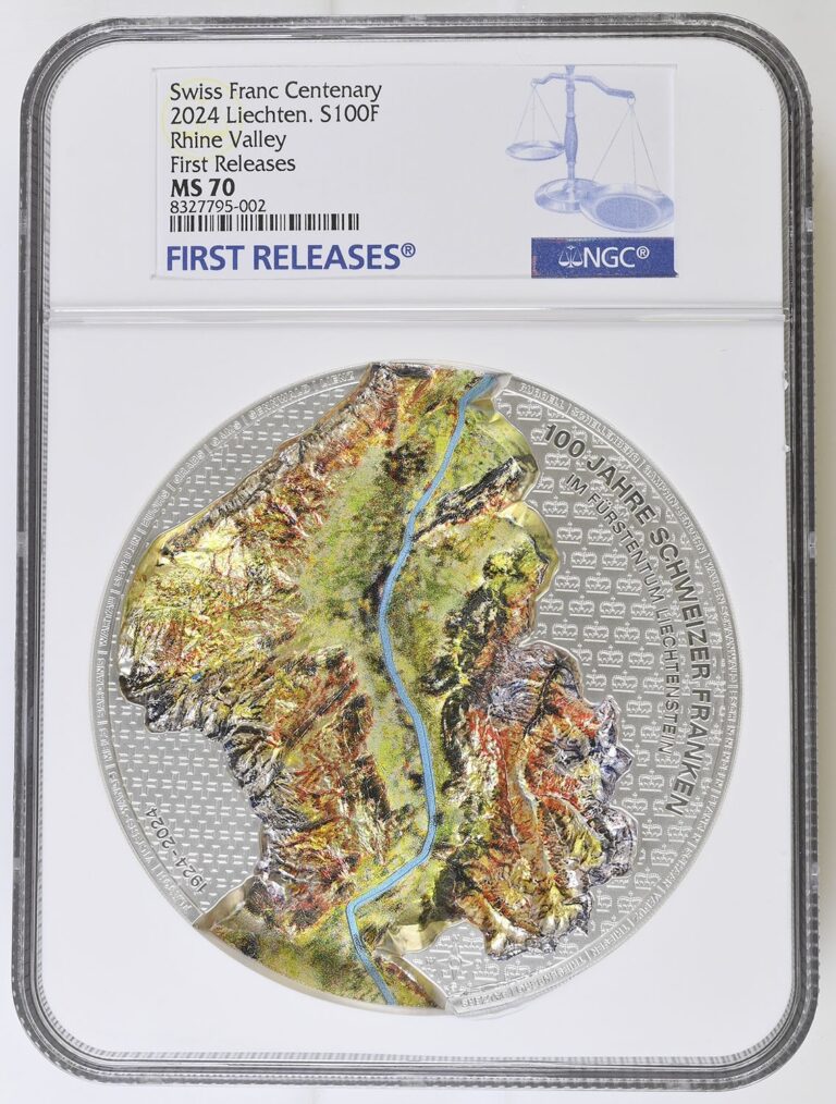 Read more about the article 2024 Liechtenstein 100 Years of the Swiss Franc 1 Kilo Silver NGC MS70 First Rel