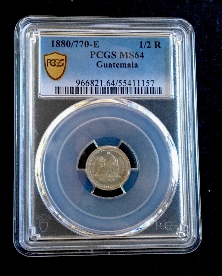 Read more about the article 1880 1/2 R Guatemala Silver PCGS MS 64