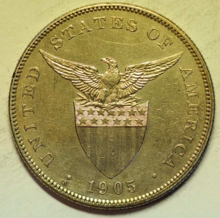 Read more about the article mw28796 Philippines US Administration  Silver Peso 1905-S  San Francisco Mint
