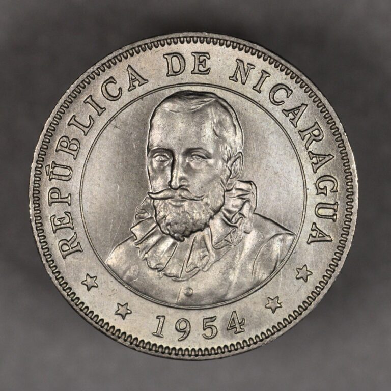 Read more about the article 1954 Nicaragua 50 Centavos Uncirculated