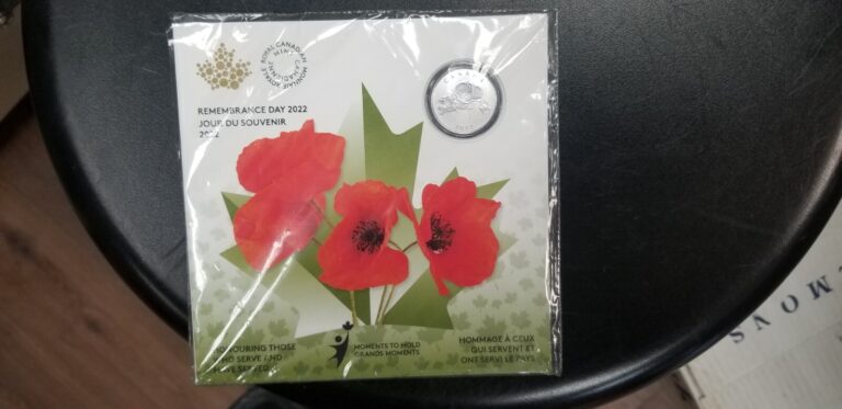 Read more about the article Canada 2022 Silver $5 Coin Remembrance Day.