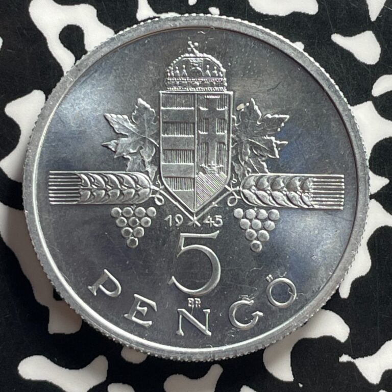 Read more about the article 1945-BP Hungary 5 Pengo Probavert Lot#JM0024 Proof! Scarce!