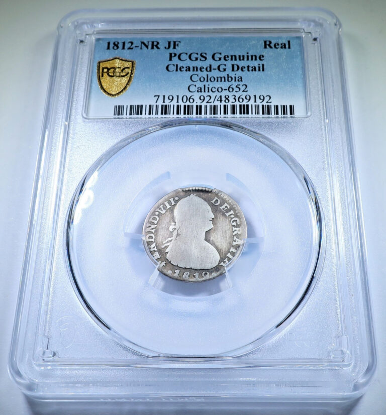 Read more about the article PCGS 1812 NR-JF Colombia Silver 1 Reales Genuine Spanish Colonial 1800’s 1R Coin