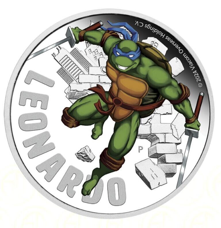 Read more about the article 2024 Tuvalu Teenage Mutant Ninja Turtles Leonardo Proof 1 oz Silver Coin