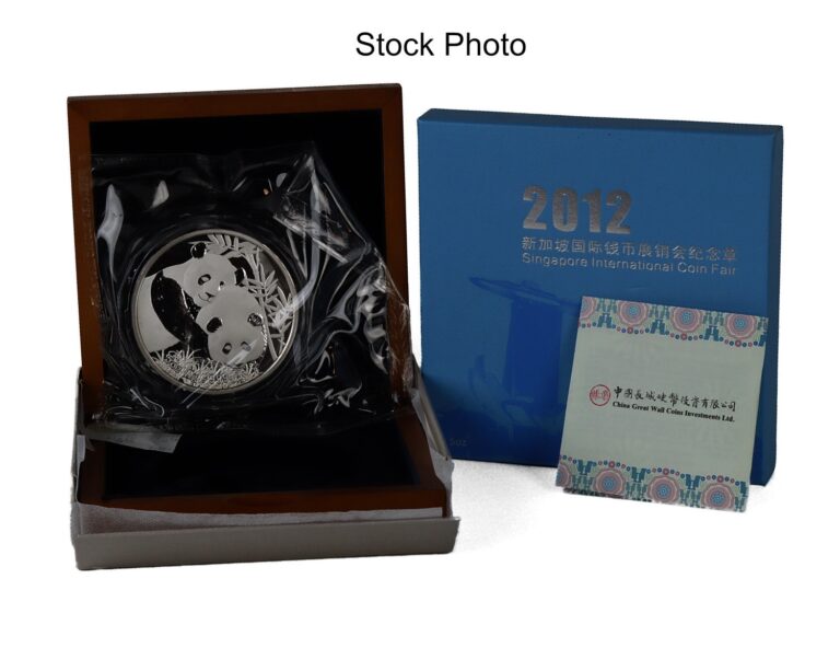 Read more about the article 2012 China Singapore Internat. Coin Fair Panda 5 oz .999 Fine Silver Medal OGP