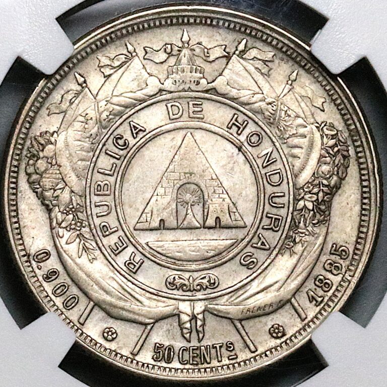 Read more about the article 1885 NGC XF 45 Honduras 50 Centavos Silver Pyramid Coin POP 1/5 (24071402C)