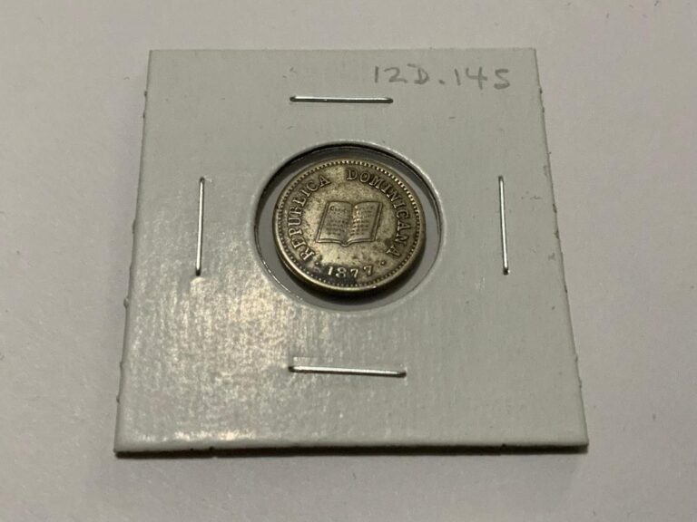 Read more about the article 1877  Dominican Republic 5 Centavos . RARE