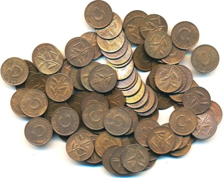 Read more about the article 115-PIECE LOT OF 1966 TURKEY 1 KURUS BRONZE COINS  –  AU TO UNC