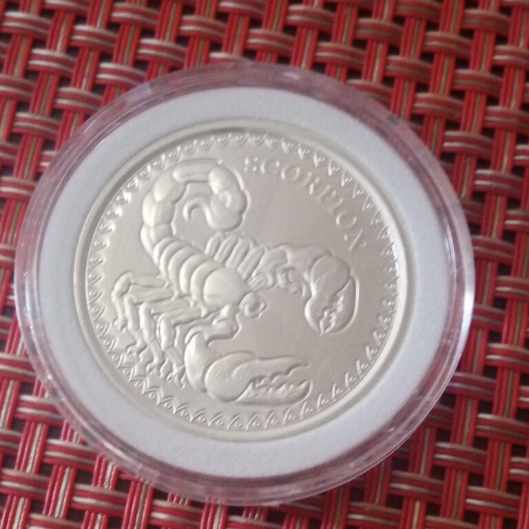 Read more about the article 2022 1 oz Republic of Chad Silver Scorpion Coin (Proof-Like)