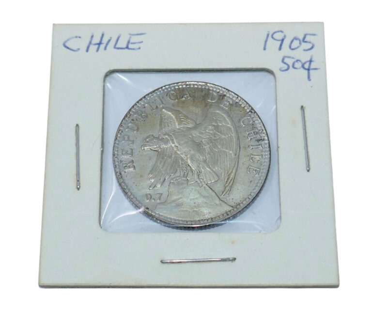 Read more about the article Chile 1905 Silver 50 Centavos Coin