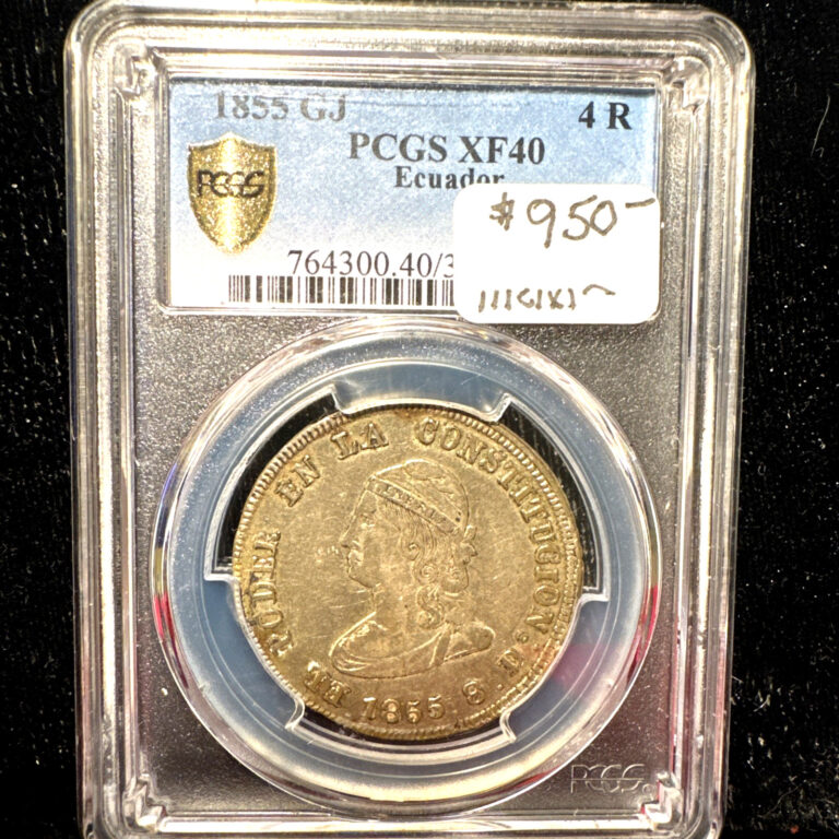 Read more about the article Ecuador 1855 GJ 4 real PGCS XF 40