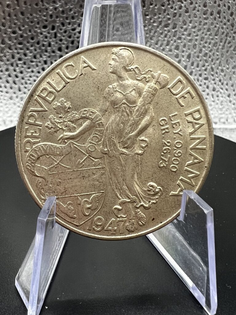 Read more about the article 1947 Panama 1 Un Balboa 90% Silver KM# 13 UNCIRCULATED COIN #BB