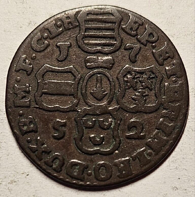 Read more about the article Liege  Belgium  Liard  1752  Fine+  Copper