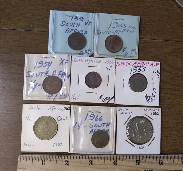 Read more about the article old south africa coins collector’s lot vintage 50s 60s Lot of 8