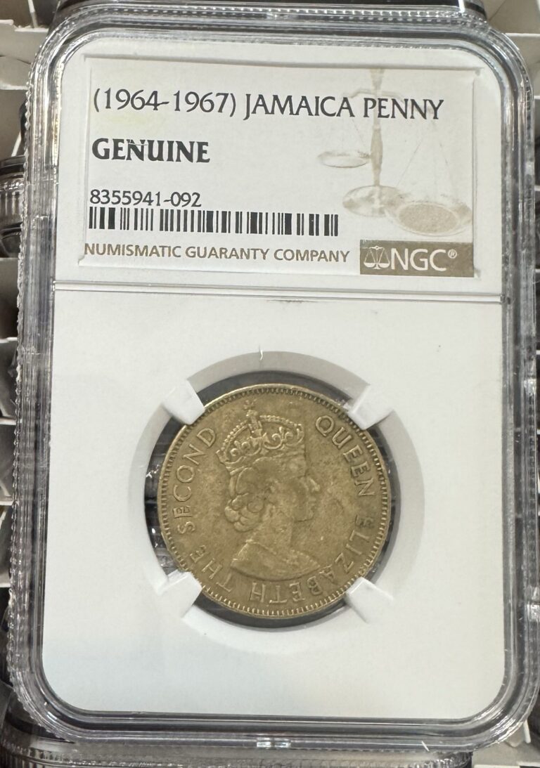 Read more about the article Lot Of 50 (1964-67) Jamaica Penny NGC GENUINE
