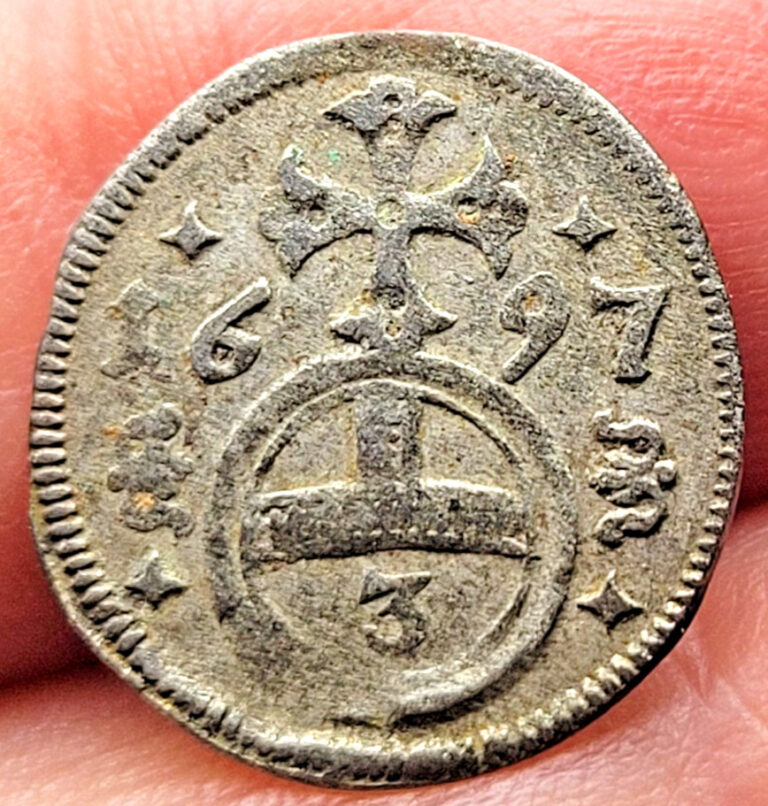 Read more about the article OLD AUSTRIA COIN 1697 SILVER 3 PFENNIG (3 CENT PIECE)