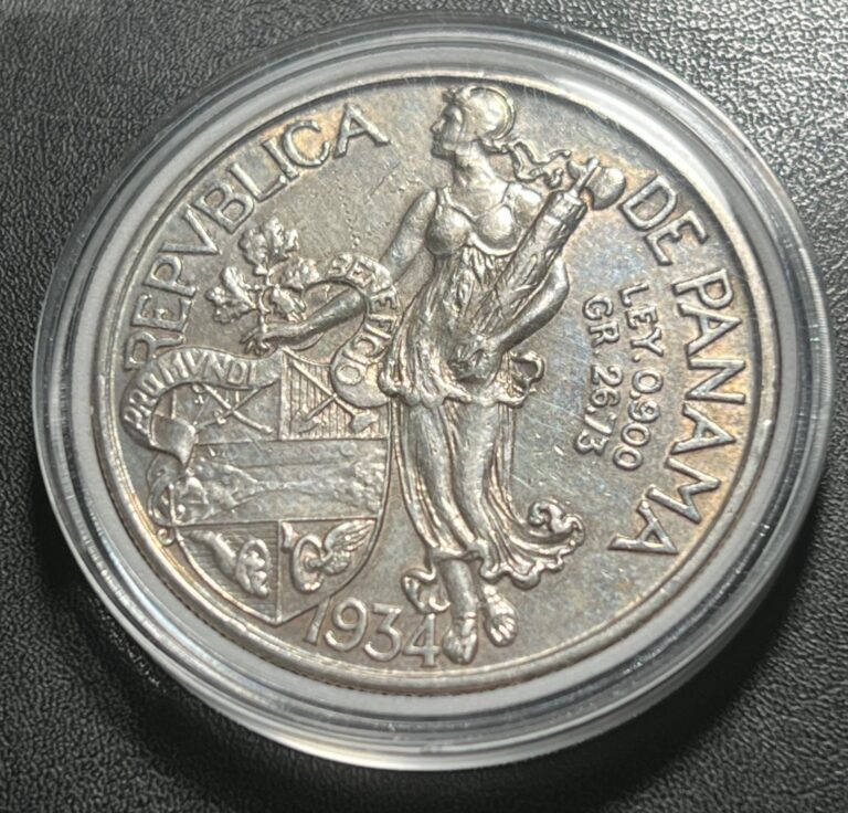 Read more about the article 1934 90% Silver HIGH GRADE One Balboa LARGE World Foreign Coin.