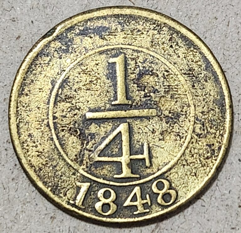 Read more about the article DOMINICAN REPUBLIC 🇩🇴 ¼ (1/4) REAL COIN 1848
