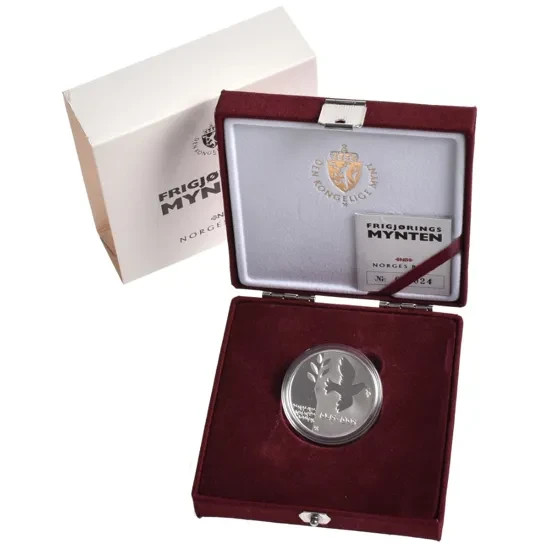 Read more about the article NORWAY 50 Kroner Silver Proof 1995 – Liberation World War II w/Box COA