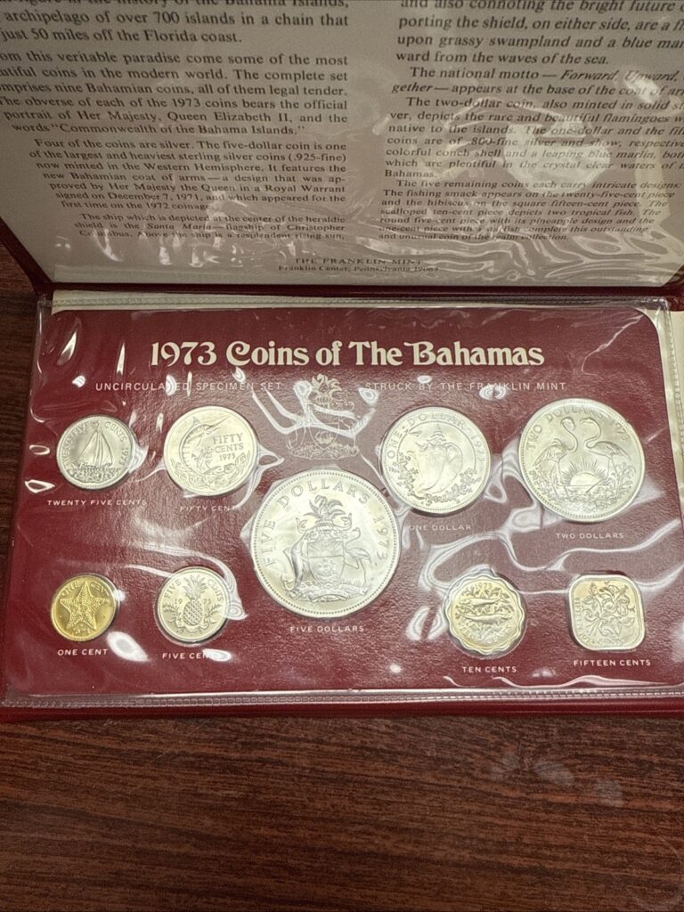 Read more about the article 1973 Coin of the Bahamas 9 Coin Set by The Franklin Mint
