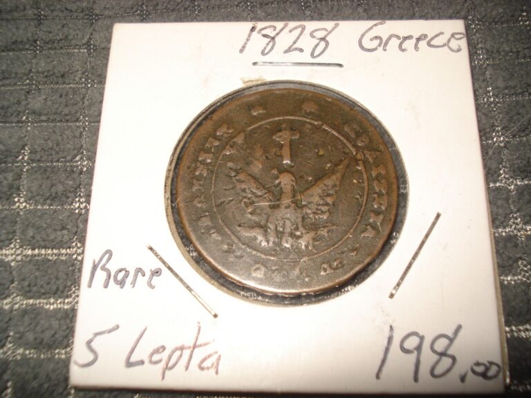 Read more about the article 1828 GREECE 5 LEPTA JOHN KAPODISTRIAS CROSS COPPER – FREE SHIPPING