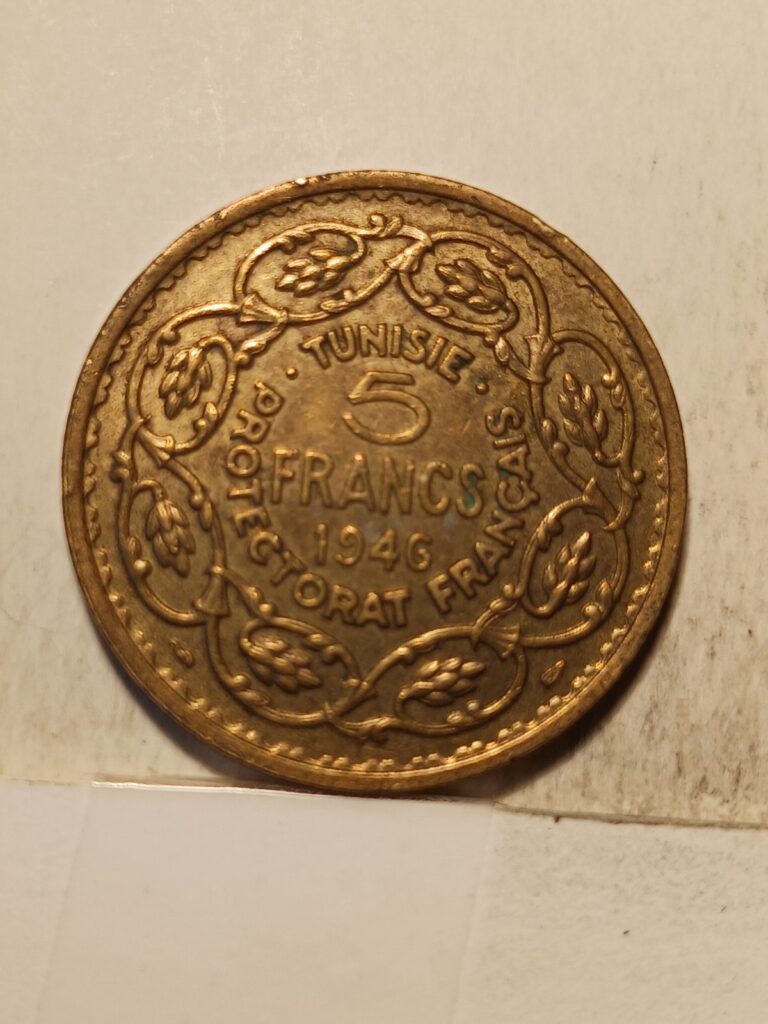 Read more about the article World Coin – Tunisia 5 Francs 1946