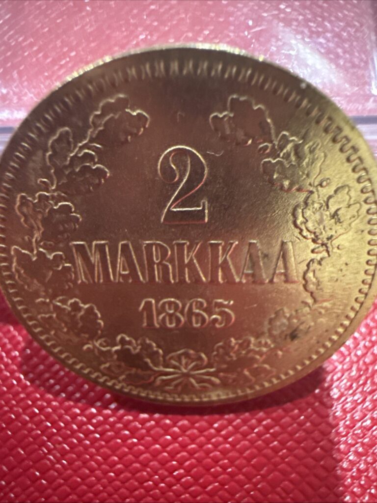 Read more about the article Finland 2 Markka 1865 Silver coin Gold Plated