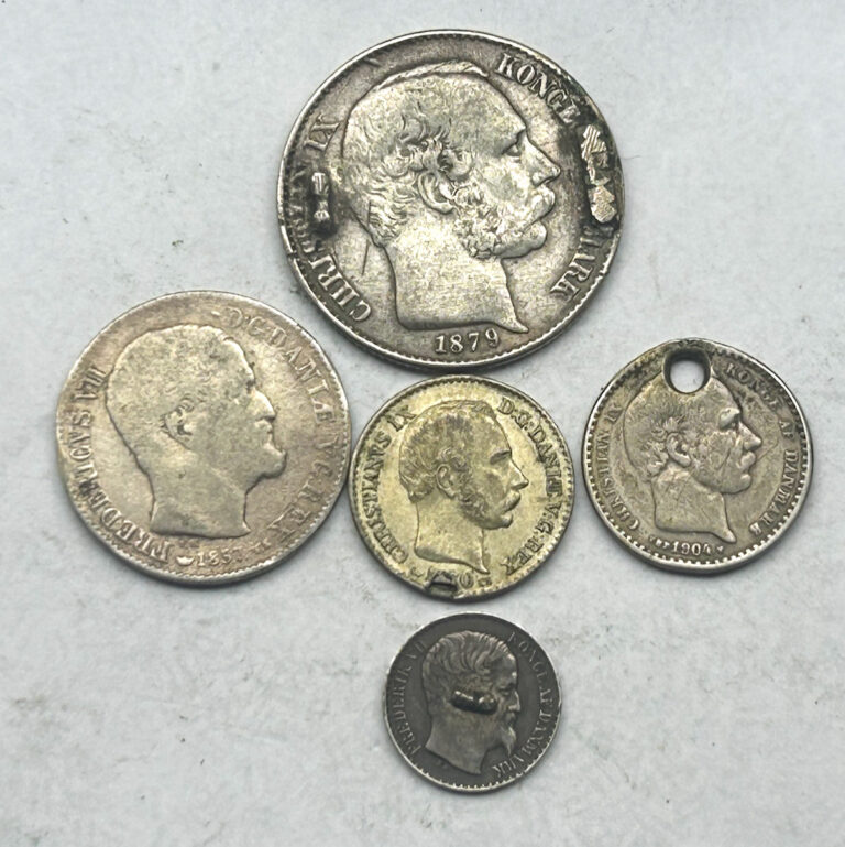 Read more about the article DANISH WEST INDIES – DENMARK – 5 SILVER COINS