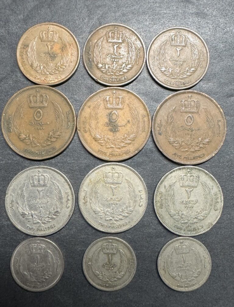 Read more about the article 1952 LIBYA Milliemes Piastre Uncommon Coins Lot Of 12 World Foreign Collection