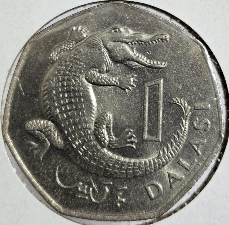 Read more about the article 1987 The Gambia Coin 1 Dalasi  CROCODILE  UNC HIGH GRADE Africa – FREE SHIPPING!