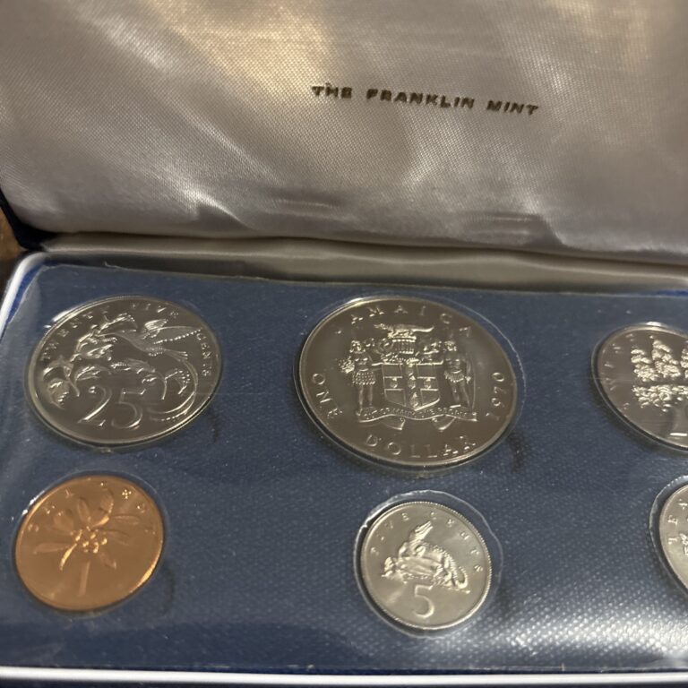 Read more about the article 1970 Jamaica Proof Set Franklin Mint 6 Coins with COA and Box