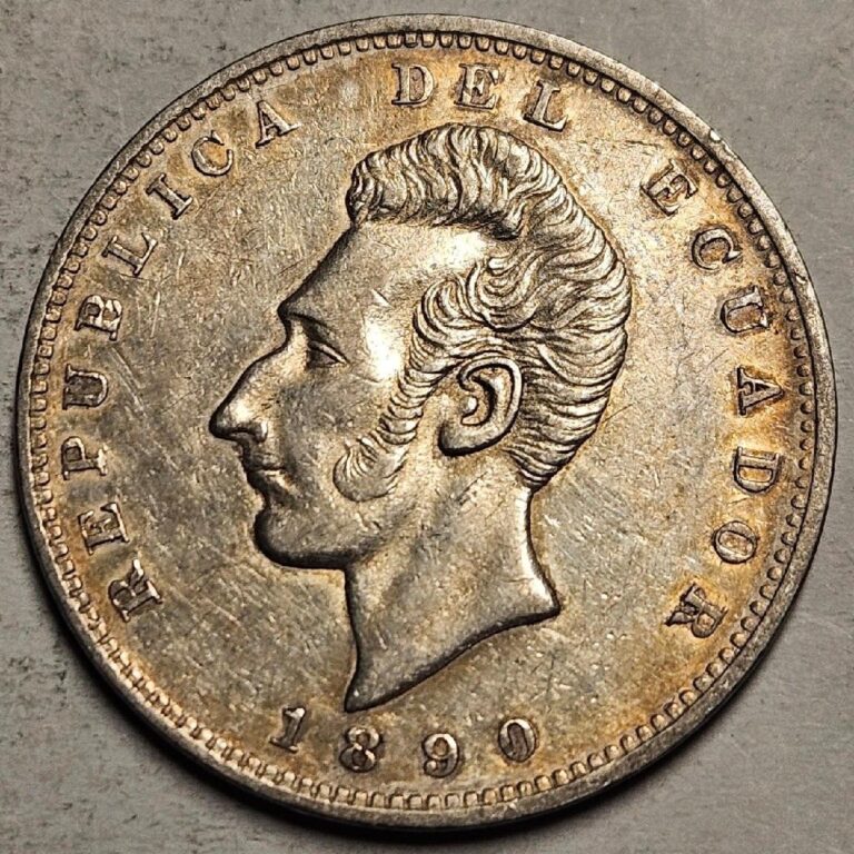 Read more about the article Ecuador  Sucre  1890 Lima  Extra Fine  Old Cleaning  .7234 Ounce Silver