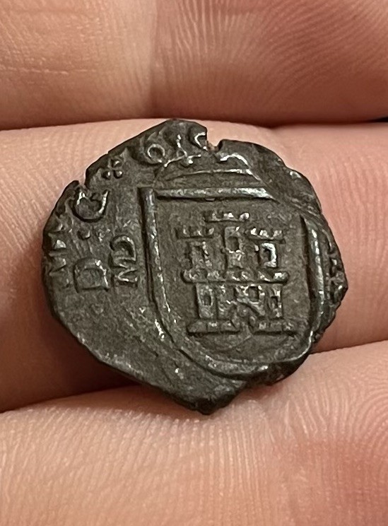 Read more about the article RARE DATED 1622 8 Maravedis Cob Spanish Colonial Old Coin DOUBLE Madrid Mint