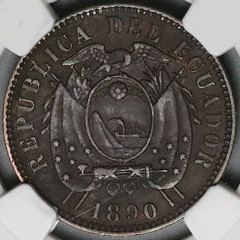Read more about the article 1890-H NGC AU Ecuador 1 Centavo Heaton Mint Copper Coin (24031602C)