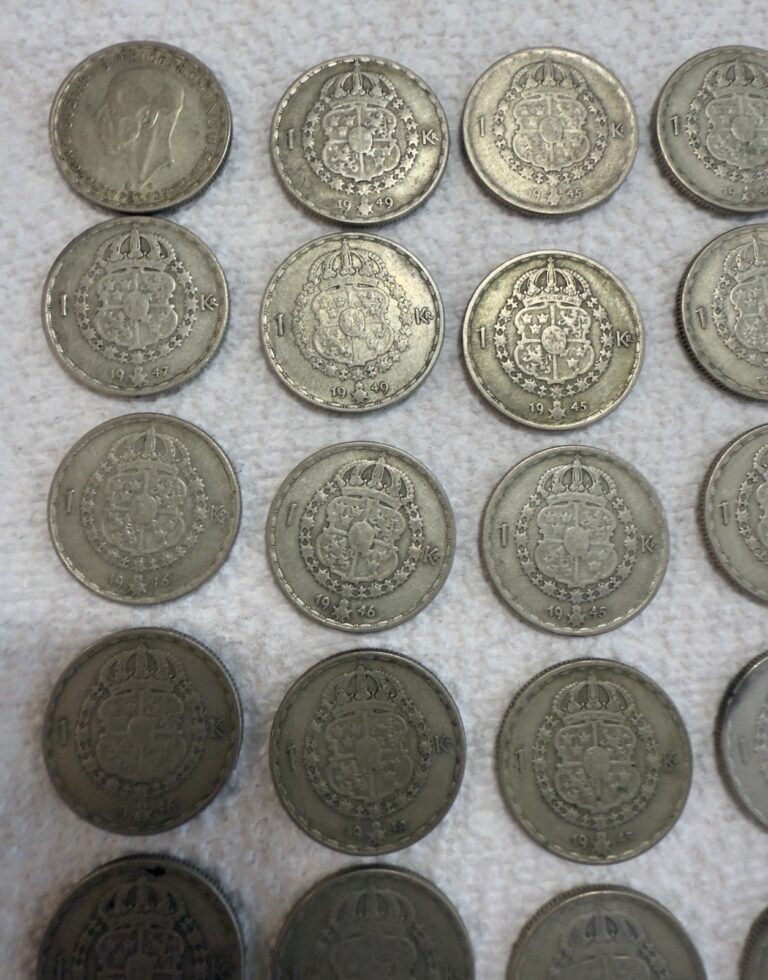 Read more about the article Swedish Silver Coin Set  1800s-1900s Vintage Collectibles – melt price worth $1k