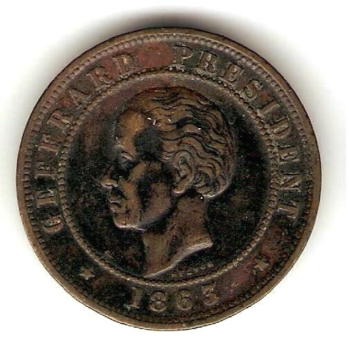 Read more about the article 1863 HAITI Coin 20 CENTIMES