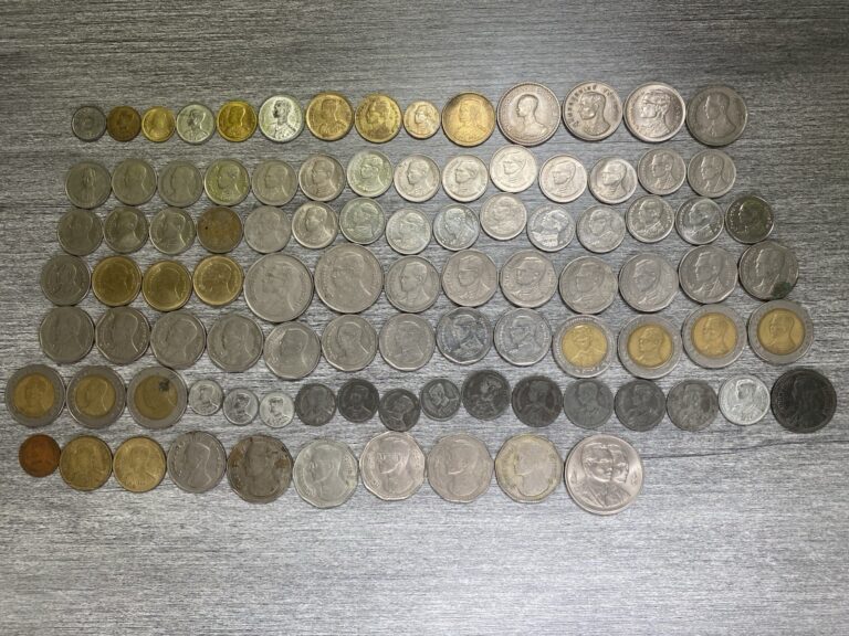 Read more about the article Huge Lot Of 96 Coins From Thailand 1942-2017 With 5 Baht 1972 And 20 Baht Coin