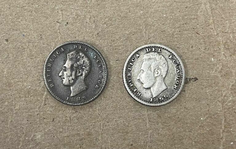 Read more about the article Ecuador – Pair of Silver Decimo Coins (1889 and 1899) – Popular