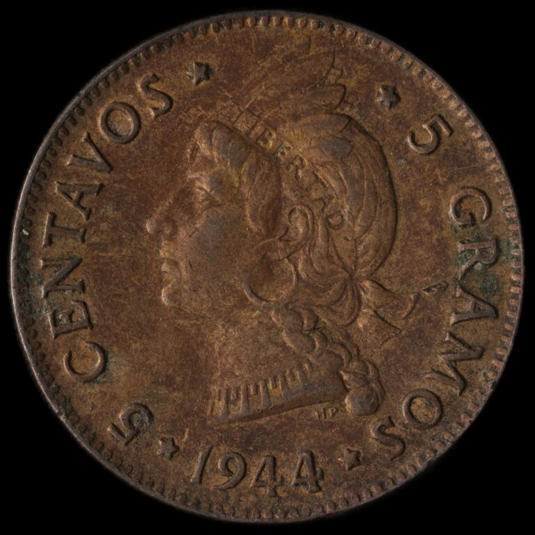 Read more about the article Dominican Republic – 5 Centavos – 1944 – KM#18a – J